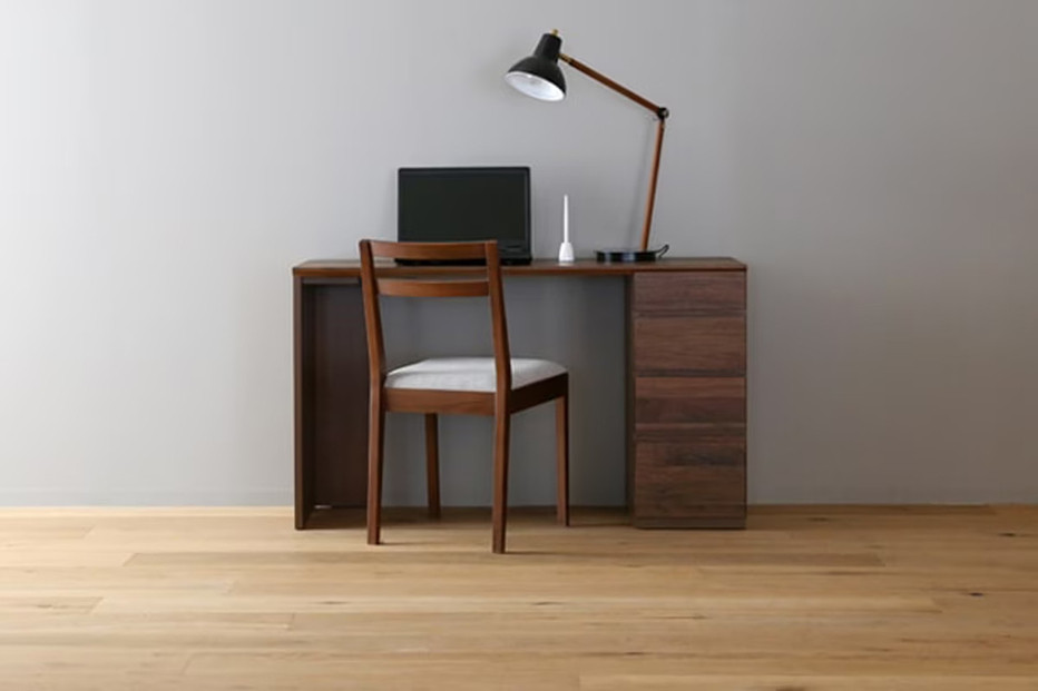 【開梱設置】高野木工 アスター ASTER 120天板 + サイドパネル（右・左） + 30チェスト ※チェア別売 ウォルナット【10年保証】