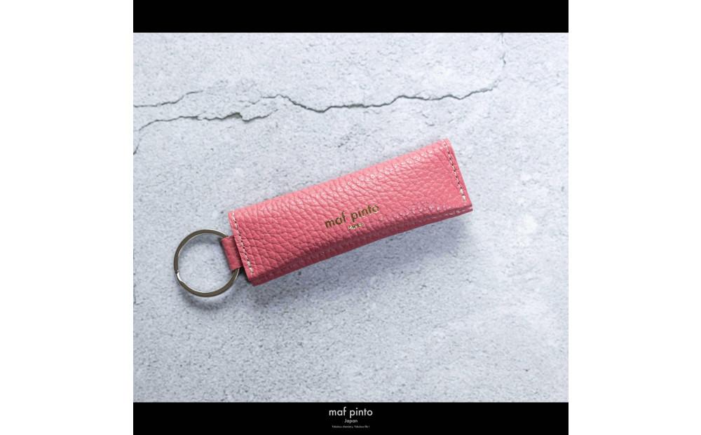 maf pinto (マフ ピント) キーリング キーホルダー 小銭入れ付き ミニ財布 ピンク ADRIA LINE レザー 本革 日本製