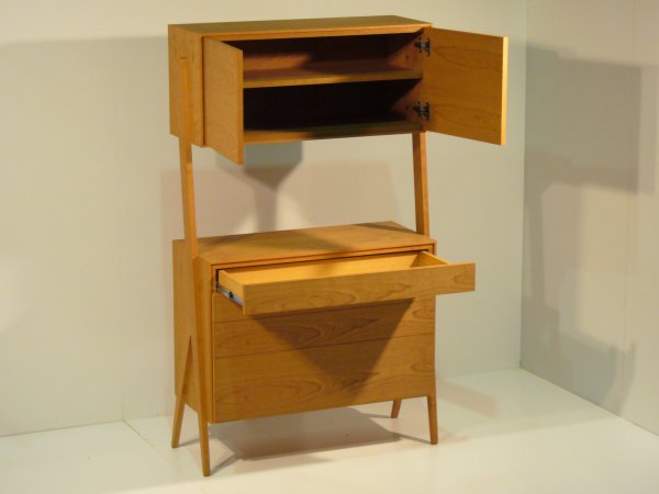 【BoraCabinet ブラックチェリー】北欧テイスト・おしゃれなキャビネット飾り棚・キッチン収納など様々な用途で活躍します＜ブラックチェリー材　オイルフィニッシュ＞ 家具 棚 キャビネット リビングボード サイドボード シェルフ  MUFactory