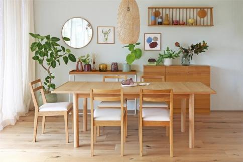 【開梱設置】高野木工 ORP オープ伸長式ダイニングテーブルW160～W200cm ホワイトオーク【10年保証】