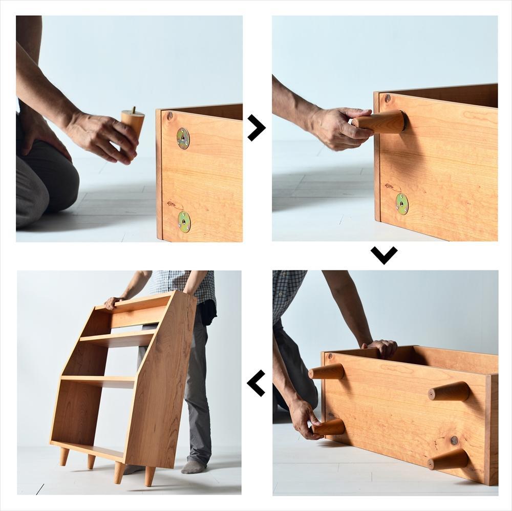 オーク無垢材の本棚 | オープンブックシェルフ 絵本棚 マガジンラック Ａ4ファイル おもちゃ収納 コレクション棚 コレクションボード カップボード リビングボード