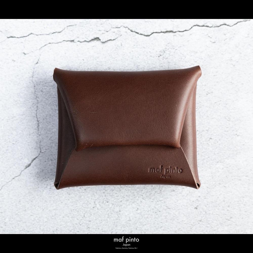 maf pinto (マフ ピント) ミニ財布 コンパクト ウォレット 小銭入れ ダークブラウン レザー 本革 日本製