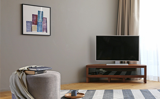 【開梱設置】高野木工 レッチェ 120コーナーTVボード ウォルナット【10年保証】