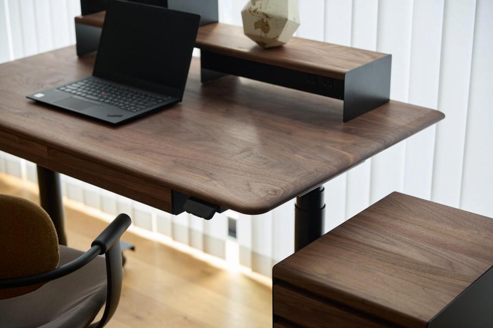 【デスクのみ】サイズオーダー可 電動昇降 学習机 プレディデスク ウォールナット