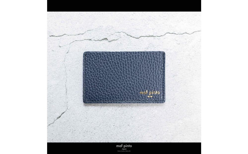 maf pinto (マフ ピント) カードケース 1枚 免許証 マイナンバーカード 薄型 スリム ネイビー ADRIA LINE レザー 本革 日本製