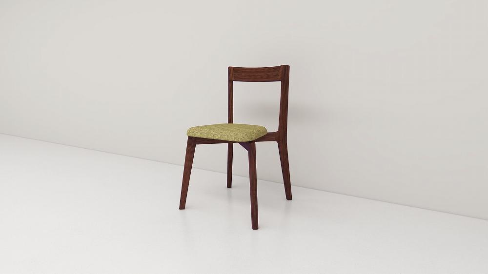 【開梱設置】高野木工 リアルトチェア ウォルナット 生地：CHART3 アトモスグリーン【10年保証】