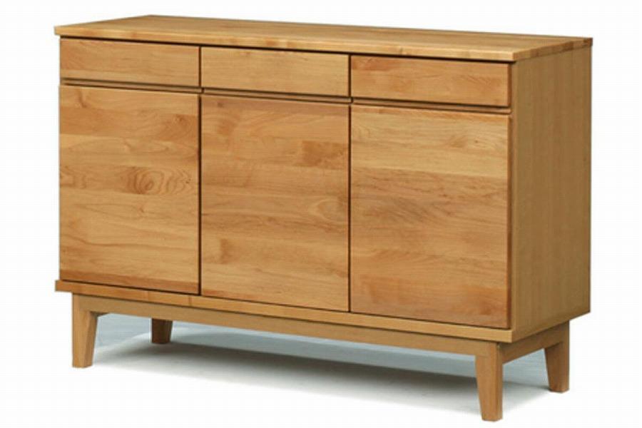 【幅118.3 奥行44.5 高さ81.3】モニカ118センチ幅サイドボード（脚組立込み）