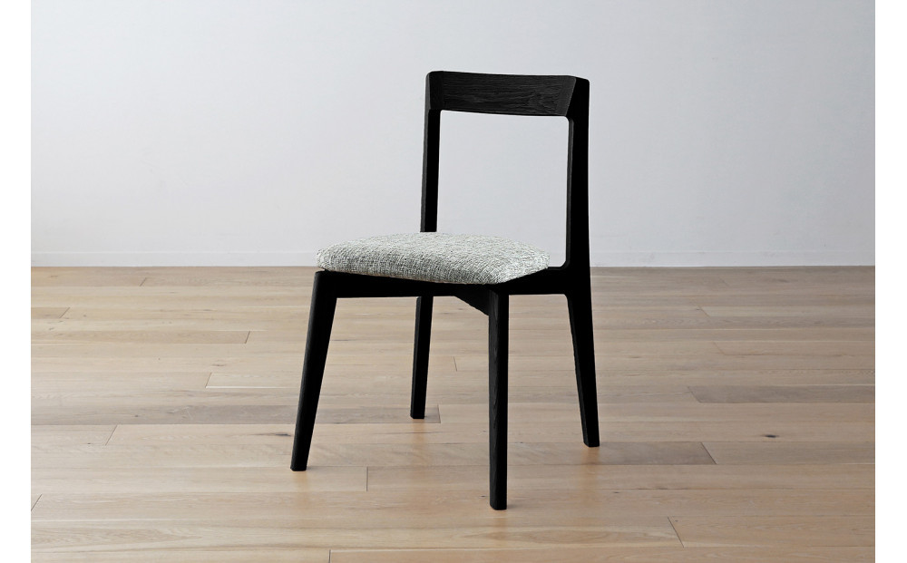 【開梱設置】高野木工 RIALTO CHAIR リアルト チェア オーク(黒塗装) 布座 【10年保証】