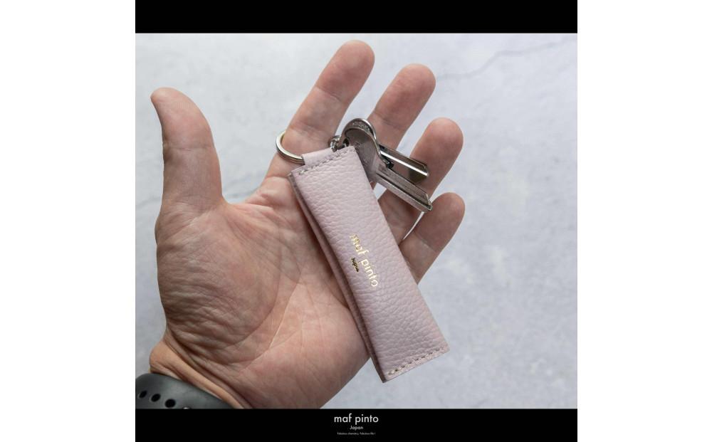 maf pinto (マフ ピント) キーリング キーホルダー 小銭入れ付き ミニ財布 ライトピンク ADRIA LINE レザー 本革 日本製