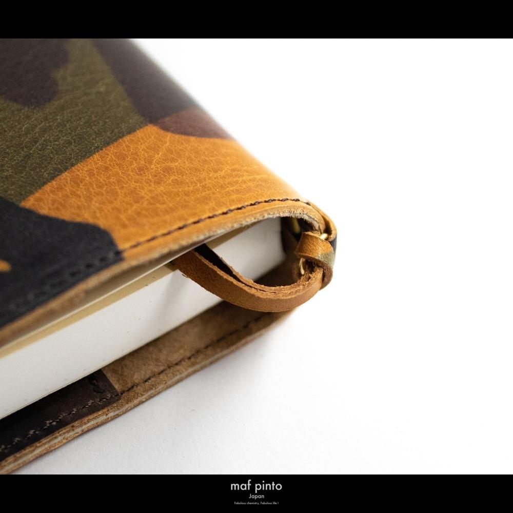 maf pinto (マフ ピント) レザー手帳カバー B6 カモフラージュ ライト 本革 日本製