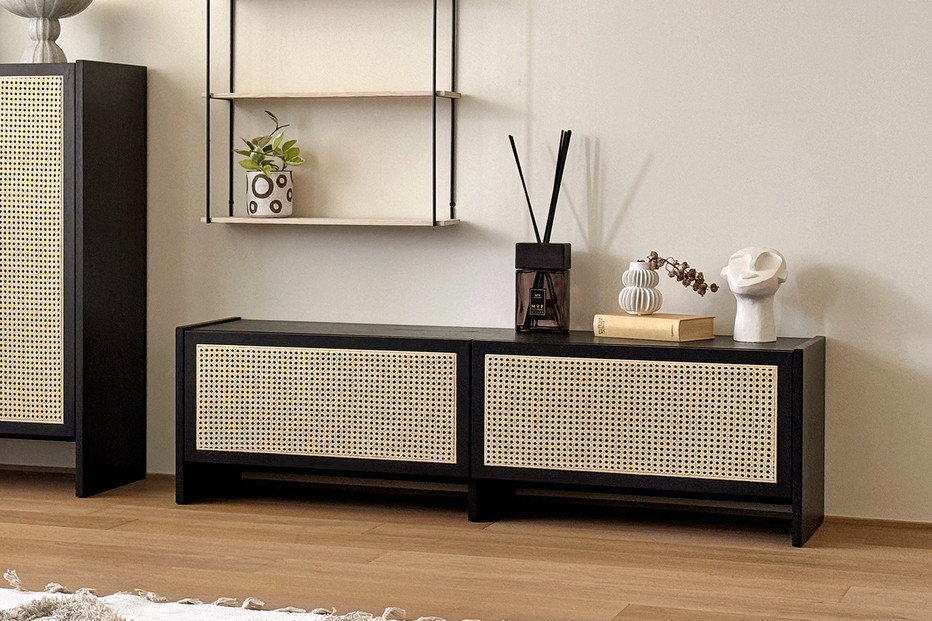 【開梱設置】高野木工 ブレス 150ローボード ブラック【10年保証】