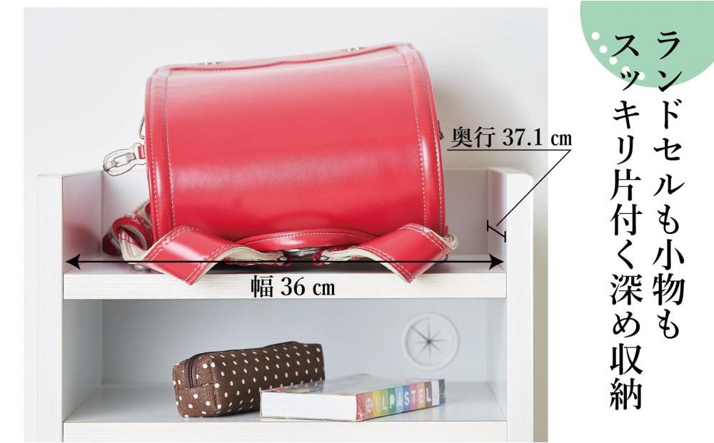 ランドセルラック キャスター付き 完成品 国産 幅40cm 子供 子供収納 40 収納棚 収納 ランドセル 木製 ラック（FADDY-ファディ-）ホワイト