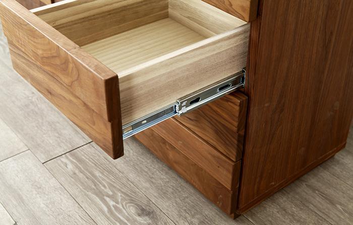 大川家具 クレーター 120cmリビングボード 台輪 天然木ウォールナット