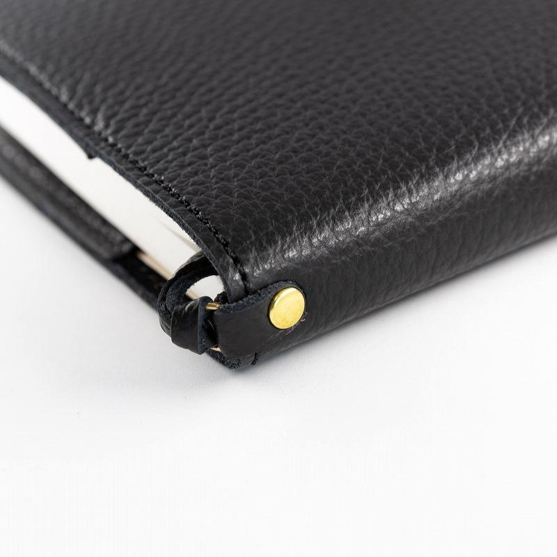 maf pinto (マフ ピント) 手帳カバー B6サイズ ブラック ADRIA LINE レザー 本革 日本製