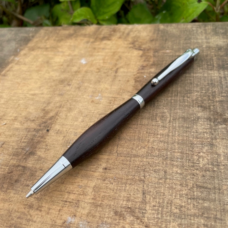 【木製シャープペンシル 0.5mm（黒檀（コクタン）・艶消し仕上げ）2Pice】木製シャープペンシル 木軸シャープペンシル 銘木 プレゼント 贈り物 MUKU屋 MUFactory