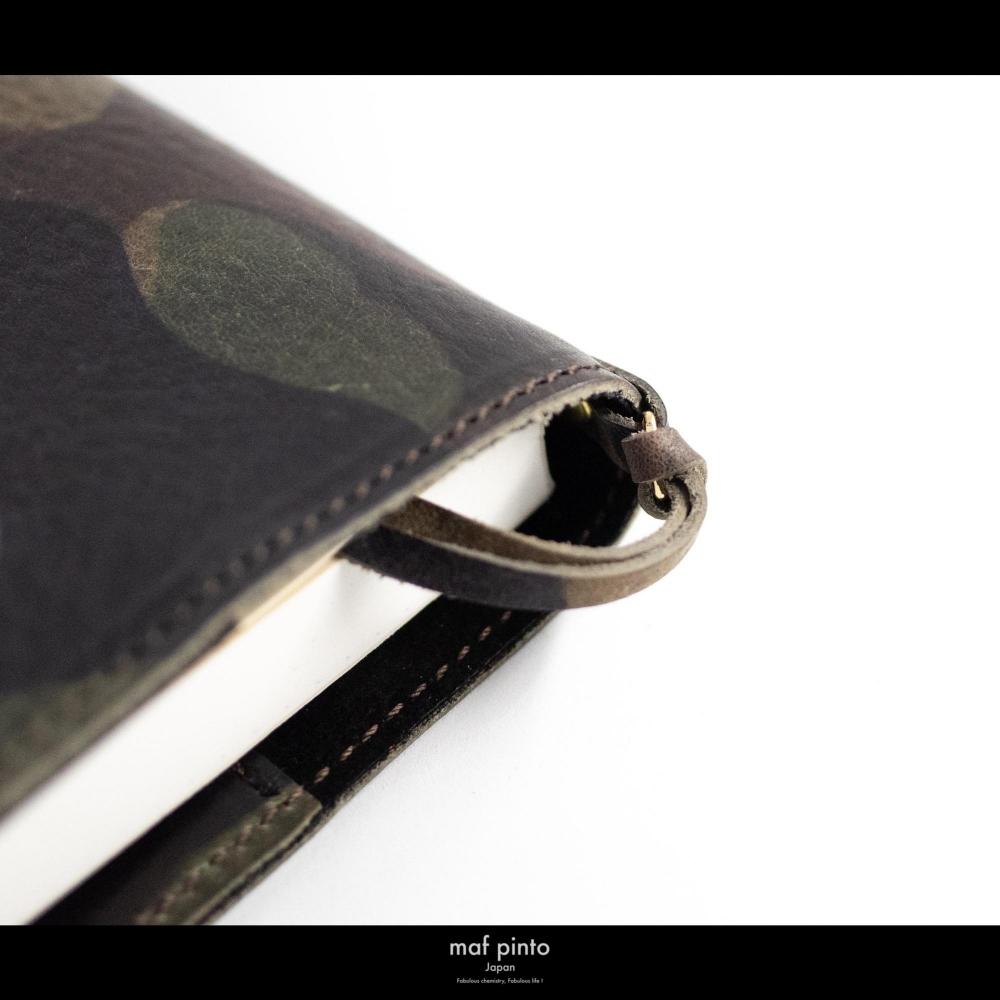 maf pinto (マフ ピント) レザー手帳カバー A5 カモフラージュ ダーク 本革 日本製