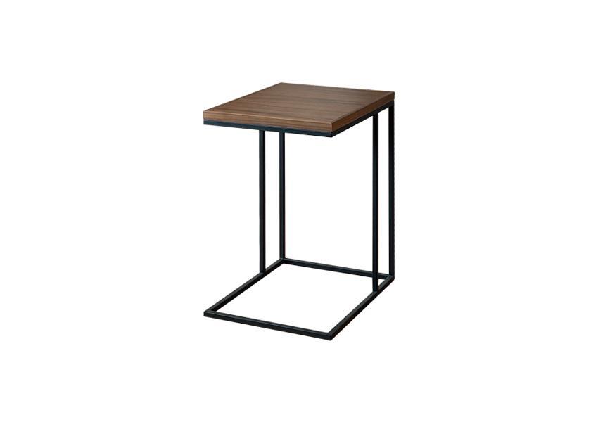 【開梱設置】高野木工 LINIE リニエ コの字テーブル ウォルナット｜フレーム：ブラック【10年保証】