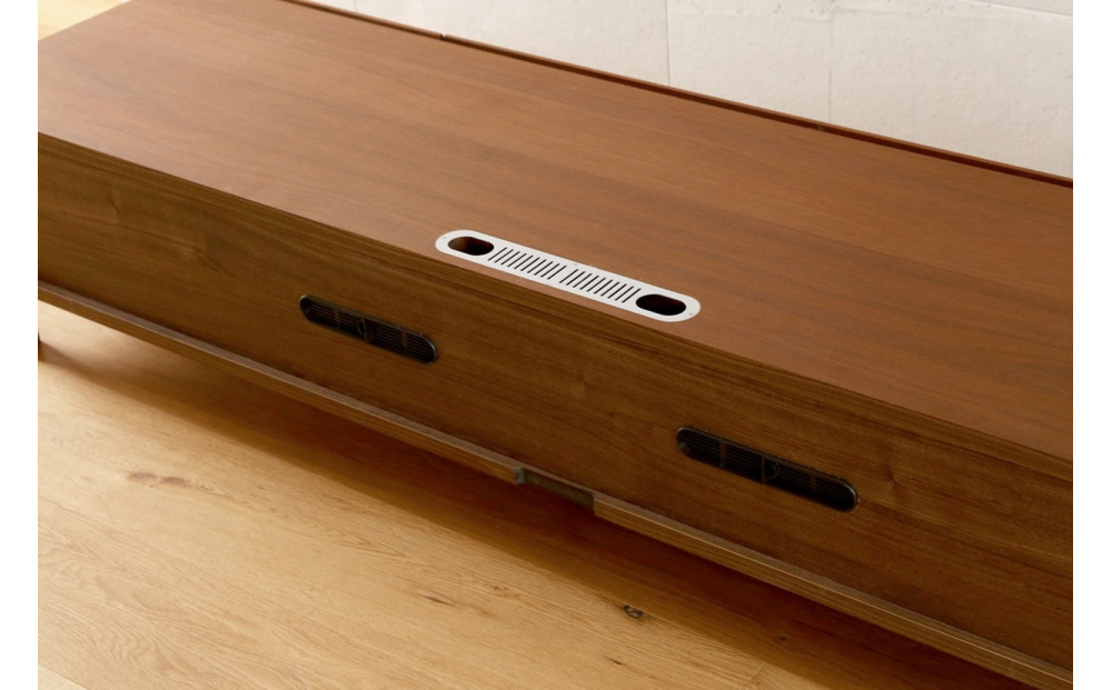 【開梱設置】高野木工 LECCE レッチェ 164TVボード ウォルナット  (黒ガラス) 【10年保証】