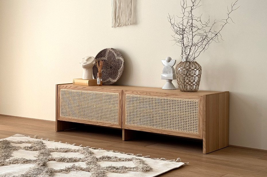 【開梱設置】高野木工 ブレス 150ローボード オーク【10年保証】