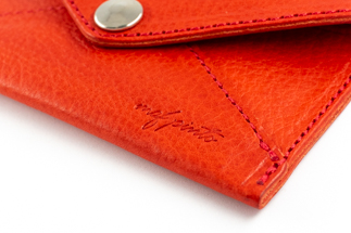 maf pinto 薄型名刺入れ レザーカードケース レッド シュリンク