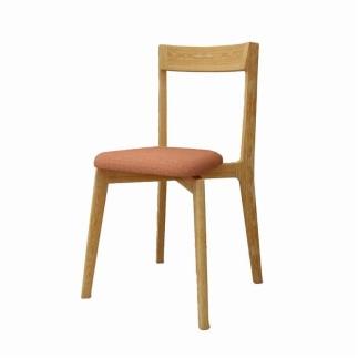 【開梱設置】高野木工 リアルト チェア ホワイトオーク 生地：CHART3 レンガ【10年保証】