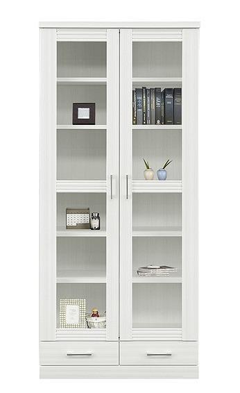 家具 本棚 書棚 幅80cm 収納 棚 収納家具 モダンデザイン【ホワイト】