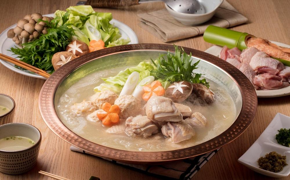 【H-A4W】博多華味鳥 水炊きセット ( 3～4人前 ) ちゃんぽん麺付