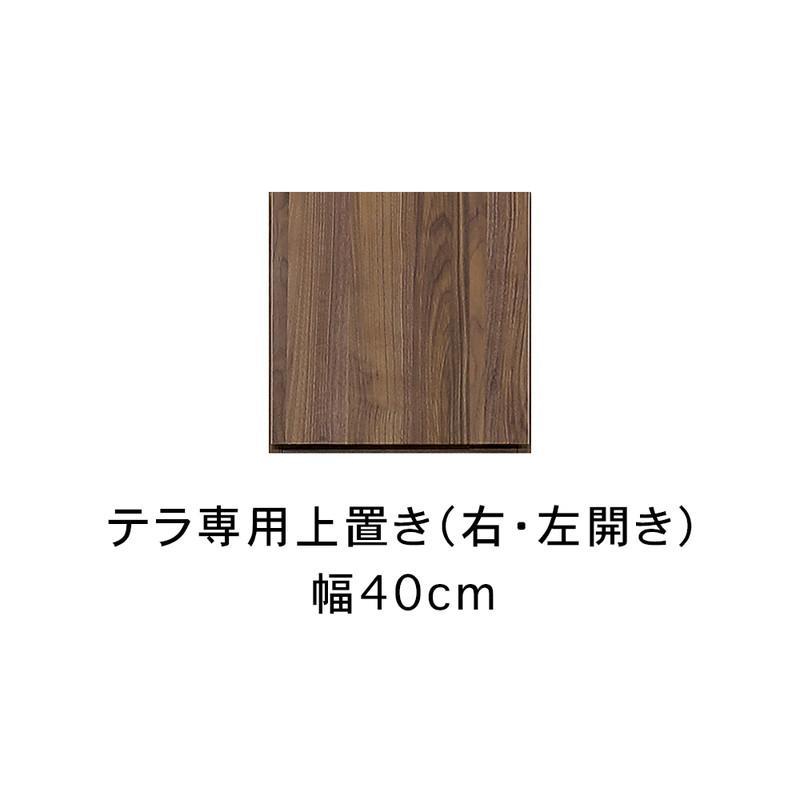 テラ 幅40cm 上置 左開き 高さオーダー TVボード 大川家具【開梱設置】