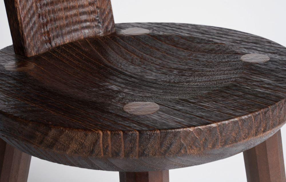 ≪大川の匠≫ フクロウ丸椅子（SH420) 大川家具