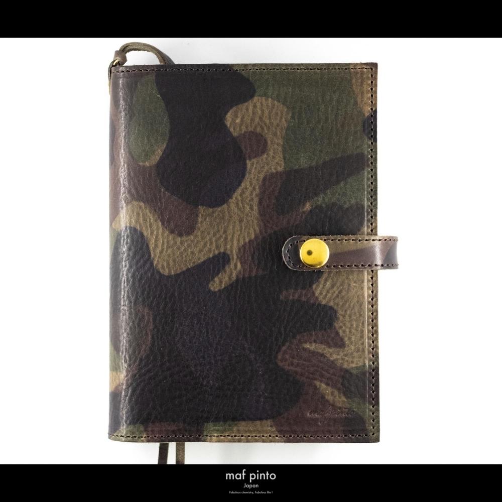 maf pinto (マフ ピント) レザー手帳カバー B6 カモフラージュ ダーク 本革 日本製