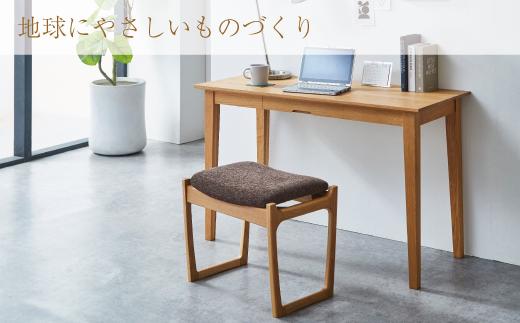 スツール デューク 500×370×450、SH430mm オーク無垢材 北欧デザイン 大川家具【大川市・辻製作所】