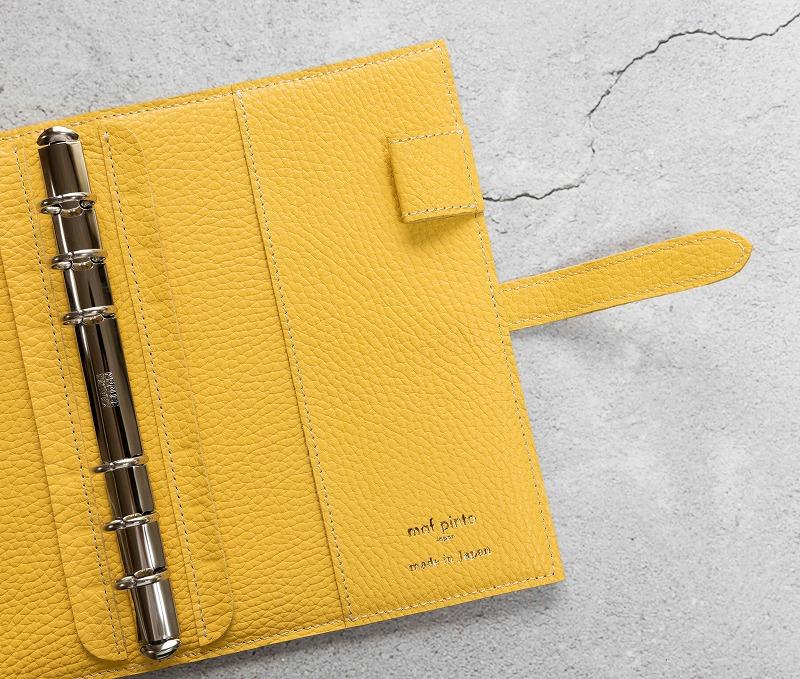 maf pinto (マフ ピント) システム手帳 ライトイエロー ADRIA LINE バイブル B6 レザー 本革 日本製