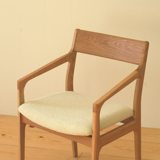 ダイニングチェア オーク無垢材 肘付 TS-10HO WAプラス 大川市
