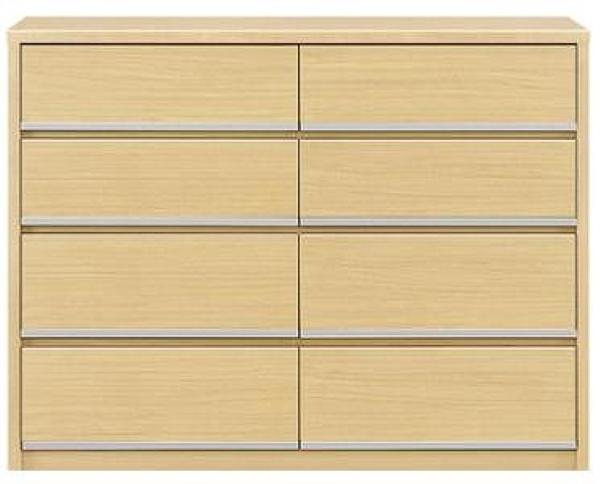 大川家具 チェスト 幅120cm ロータイプ 引出し 4段 シンプル ナチュラル