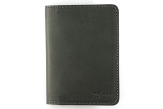 maf pinto レザーカードケース (クリアポケット) グレー