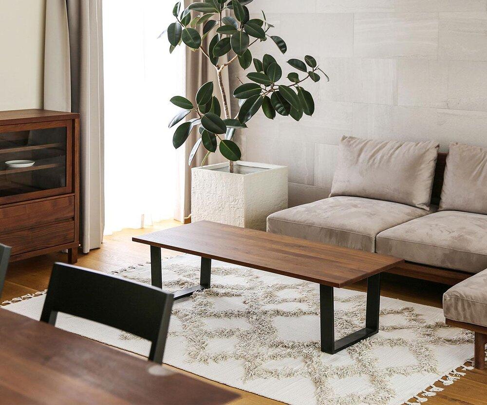 【開梱設置】高野木工 グラム リビングテーブル 90×50cm ウォルナット【10年保証】