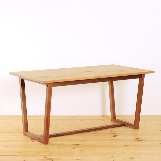 ダイニングテーブル　MIYABIO　オーク無垢　160ｘ80ｘ72　大川市