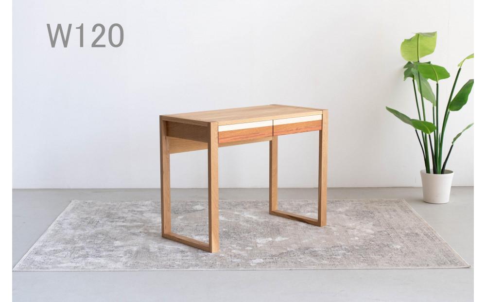 コンパクトデスク PASTEL W120 120×45×70 オーク無垢材 ワークデスク 机 WAプラス 大川市