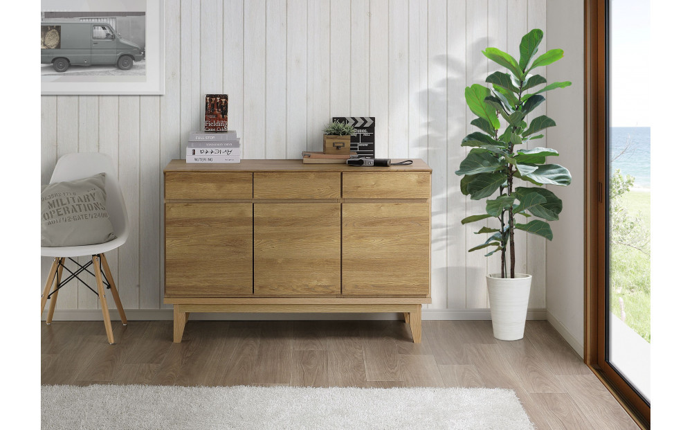 【レッドオーク】大川家具 幅120cm サイドボード -ramsey-ラムジー