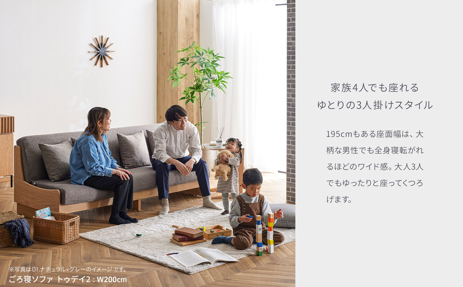 ãœãã¡ ãœãã¡ããã å¹
200 ãã¥ãã€2 200ããå¯ãœãã¡ïŒNAÃã°ã¬ãŒïŒãã¢ãŒãã«ãã倧å·å®¶å
·ã