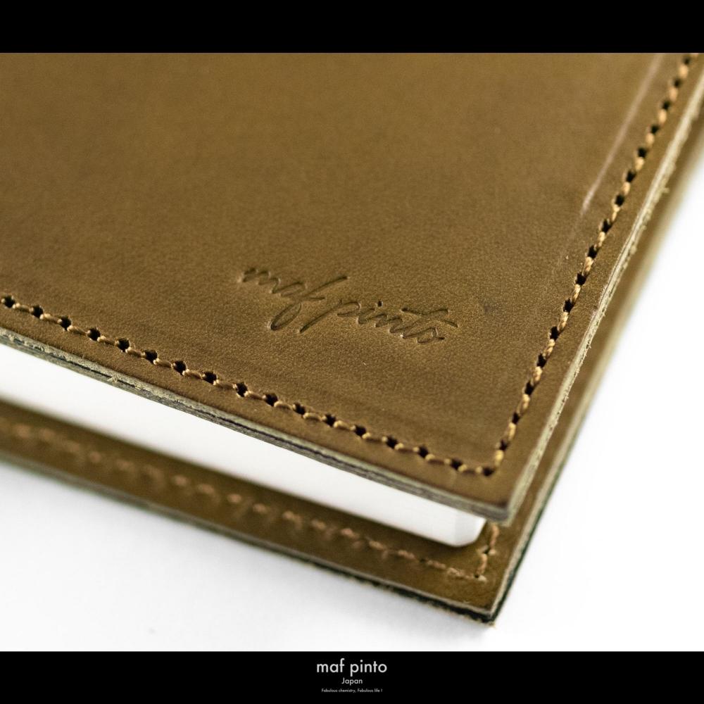 maf pinto (マフ ピント) レザー手帳カバー A5 オリーブ 本革 日本製
