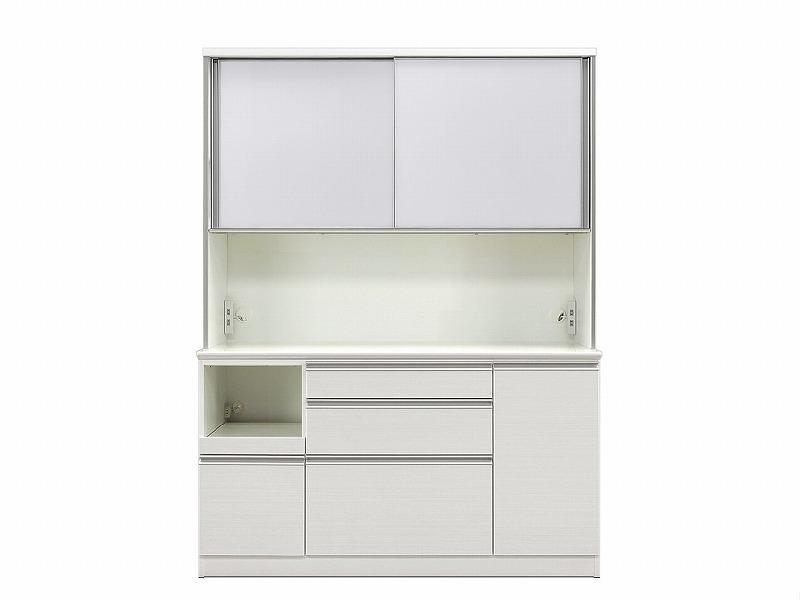 シュシュ 幅150cm キッチンボード オープンボード カップボード 引き戸 食器棚 完成品 ダイニングボード 大川家具