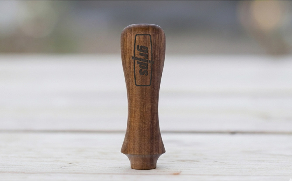 ビニール傘 木製ハンドル 持ち手部分 組み立てキット グリップス Bタイプ：エッジ ロゴ（Grips）有り