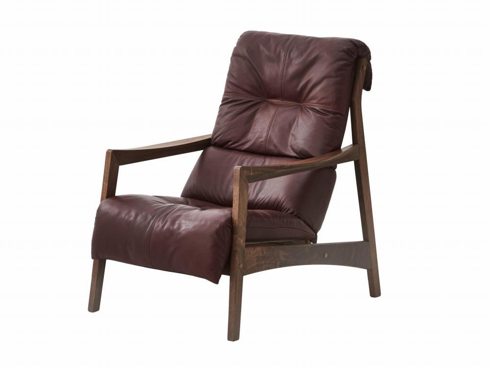 【開梱設置】MARUSHO モルビド 本革 1人掛けソファ ワインレッド (MO583)