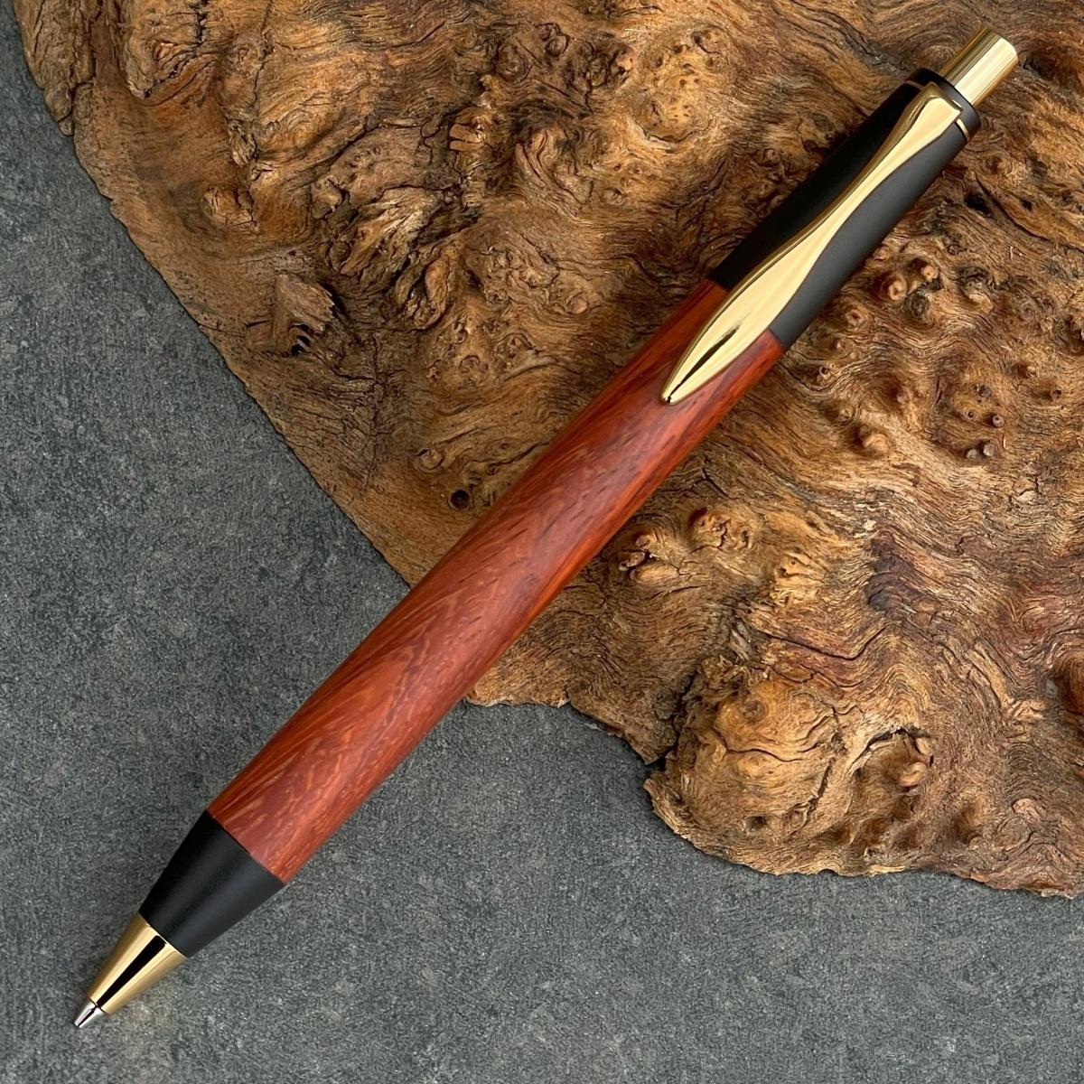 紅紫檀・アフリカンパドゥク     / 2つの内部機構を持つ新感覚の木軸ペン / SINPEN【MP&BP】ゴールド金具 / MUKU屋