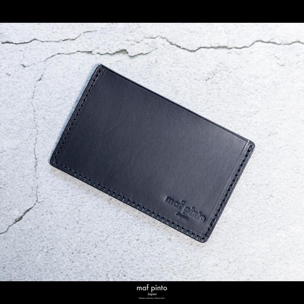maf pinto (マフ ピント) カードケース 1枚 免許証 マイナンバーカード 薄型 スリム ネイビー レザー 本革 日本製