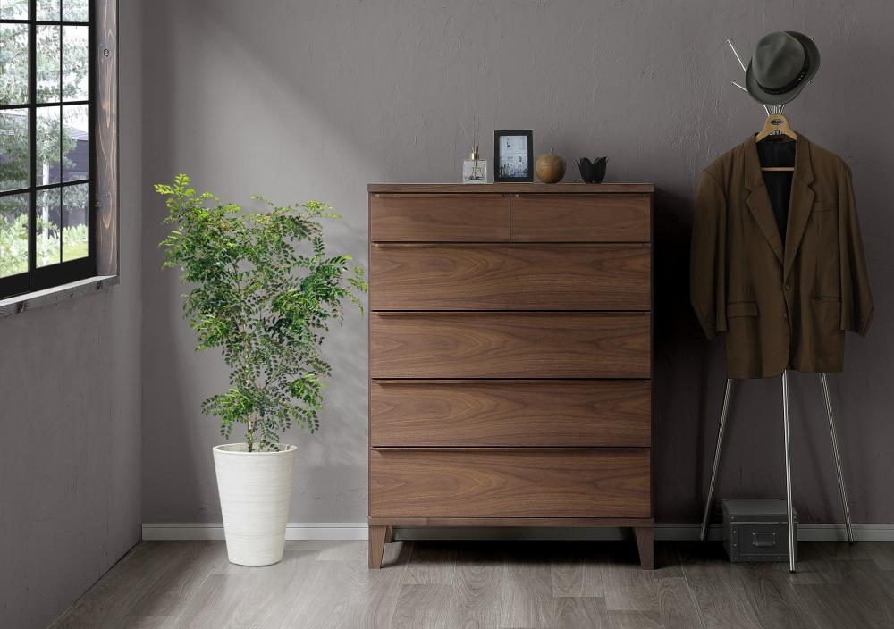 レオ 90-5ハイチェスト：ウォールナット