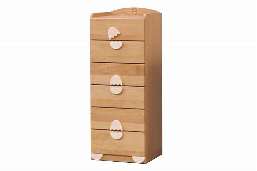 【幅45 奥行42 高さ116.1】お片づけしたくなる園児子供収納「たまご45cm幅6段チェスト」