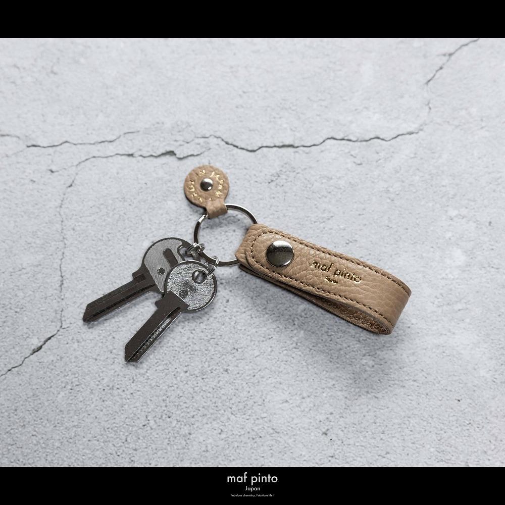 maf pinto (マフ ピント)ストラップ キーリング キーホルダー キーケース カプチーノ ADRIA LINE レザー 本革 日本製