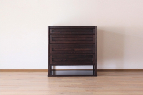 【万葉 85うつわ箪笥】★浮造り加工が施されたレトロな雰囲気で和モダンや伝統を感じる古民家風インテリアを演出します